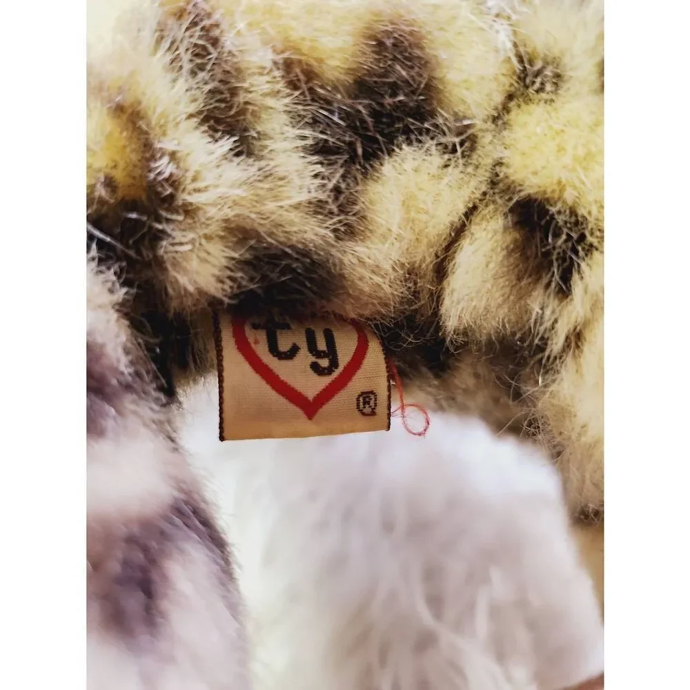 Ty 1988 Chi Chi Cheetah Leopard Plush Made in Korea Laying down Vintage 15.5